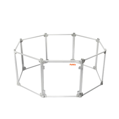 Pawz Pet Playpen Transparent Acrylic Clear Folding Dog Fence Kennel 8 Panel-1910112348748779520
