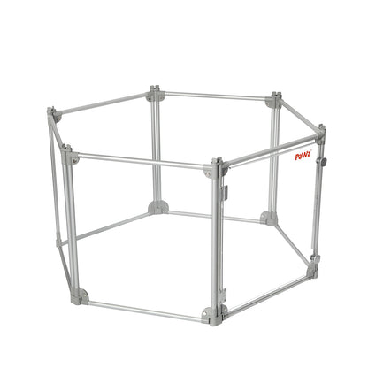 Pawz Pet Playpen Transparent Acrylic Clear Folding Dog Fence Kennel 6 Panel-1910112348266434560