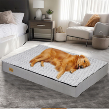 Gray Orthopedic Pet Calming Bed Soft Sponge Foam Base with Removable Cover