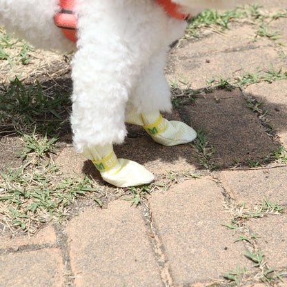 28pc Violet Waterproof Dog Shoes - Disposable Anti-Slip Boots Pet Savers