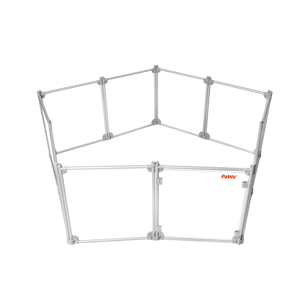 Pawz Pet Playpen Transparent Acrylic Clear Folding Dog Fence Kennel 10 Panel-1910112349063352321