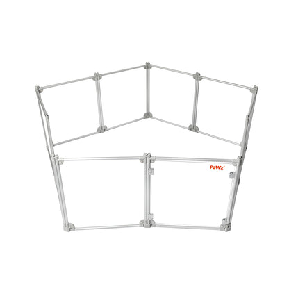 Pawz Pet Playpen Transparent Acrylic Clear Folding Dog Fence Kennel 10 Panel-1910112349063352321