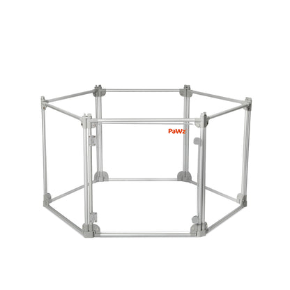 Pawz Pet Playpen Transparent Acrylic Clear Folding Dog Fence Kennel 6 Panel-1910112348266434561