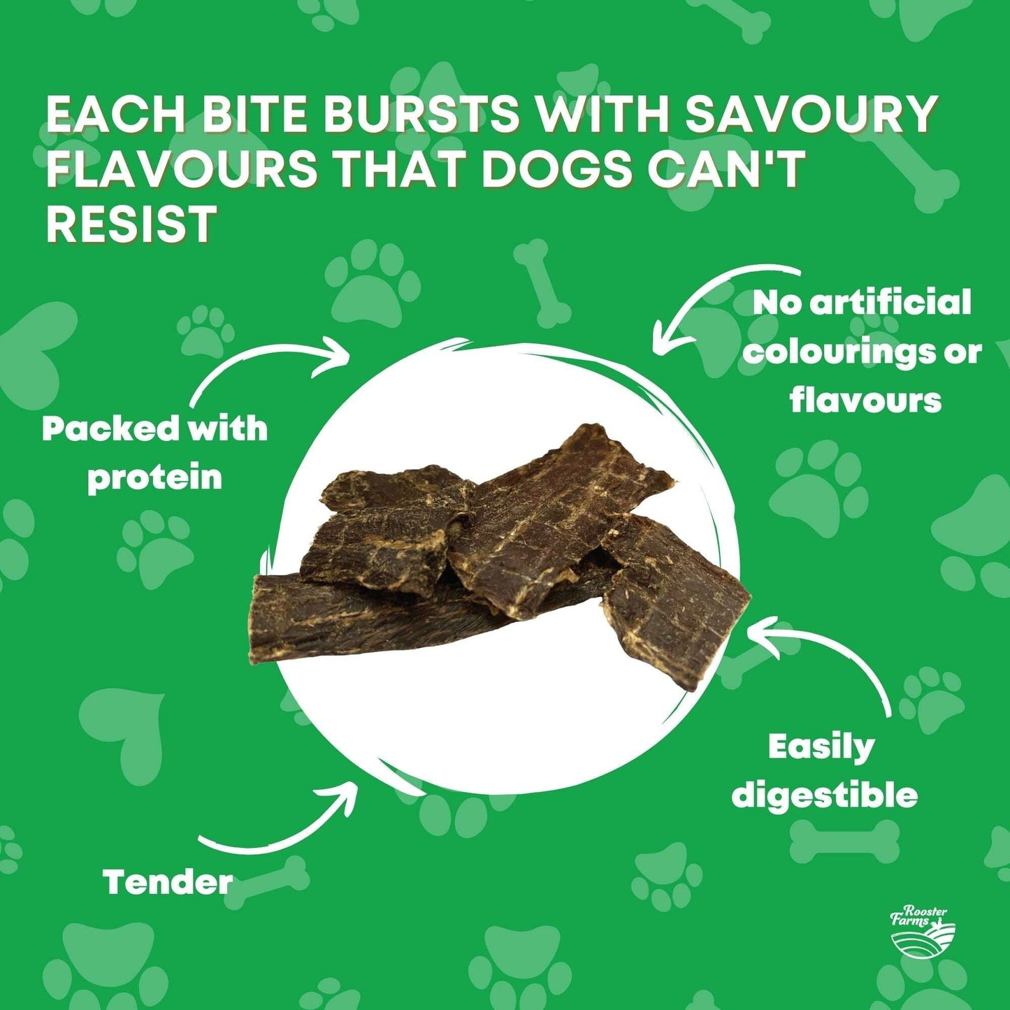 2Kg Dog Treat Beef Jerky - Dehydrated Australian Healthy Puppy Chew Pet Savers
