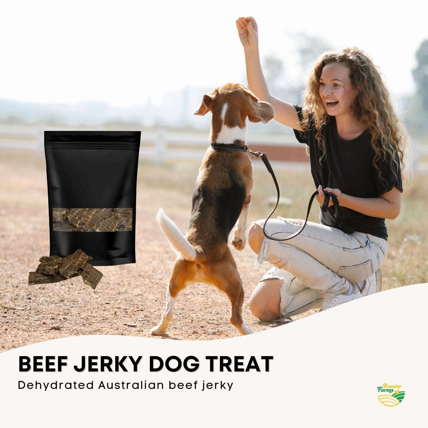 2Kg Dog Treat Beef Jerky - Dehydrated Australian Healthy Puppy Chew Pet Savers