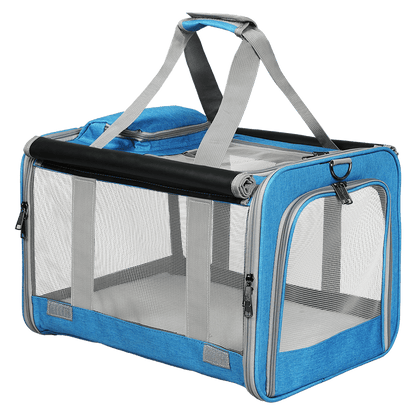 Pawz 3 in 1 Pet Soft Crate Dog Cat Carrier XL Size Blue-1910112289252577288