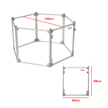 Pawz Pet Playpen Transparent Acrylic Clear Folding Dog Fence Kennel 6 Panel-1910112348266434562