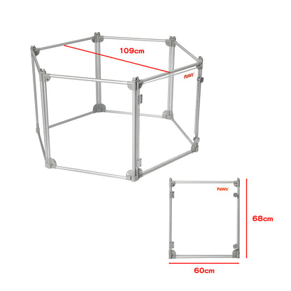 Pawz Pet Playpen Transparent Acrylic Clear Folding Dog Fence Kennel 6 Panel-1910112348266434562