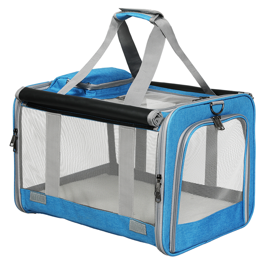 Pawz 3 in 1 Pet Soft Crate Dog Cat Carrier XL Size Blue-1910112289252577288