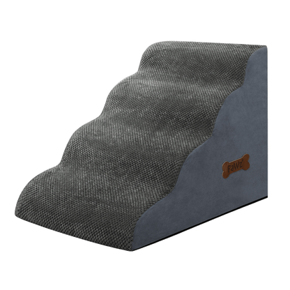 Pawz 4 Steps Pet Stairs Dog Ramp High Density Foam Grey-1919278361717379080