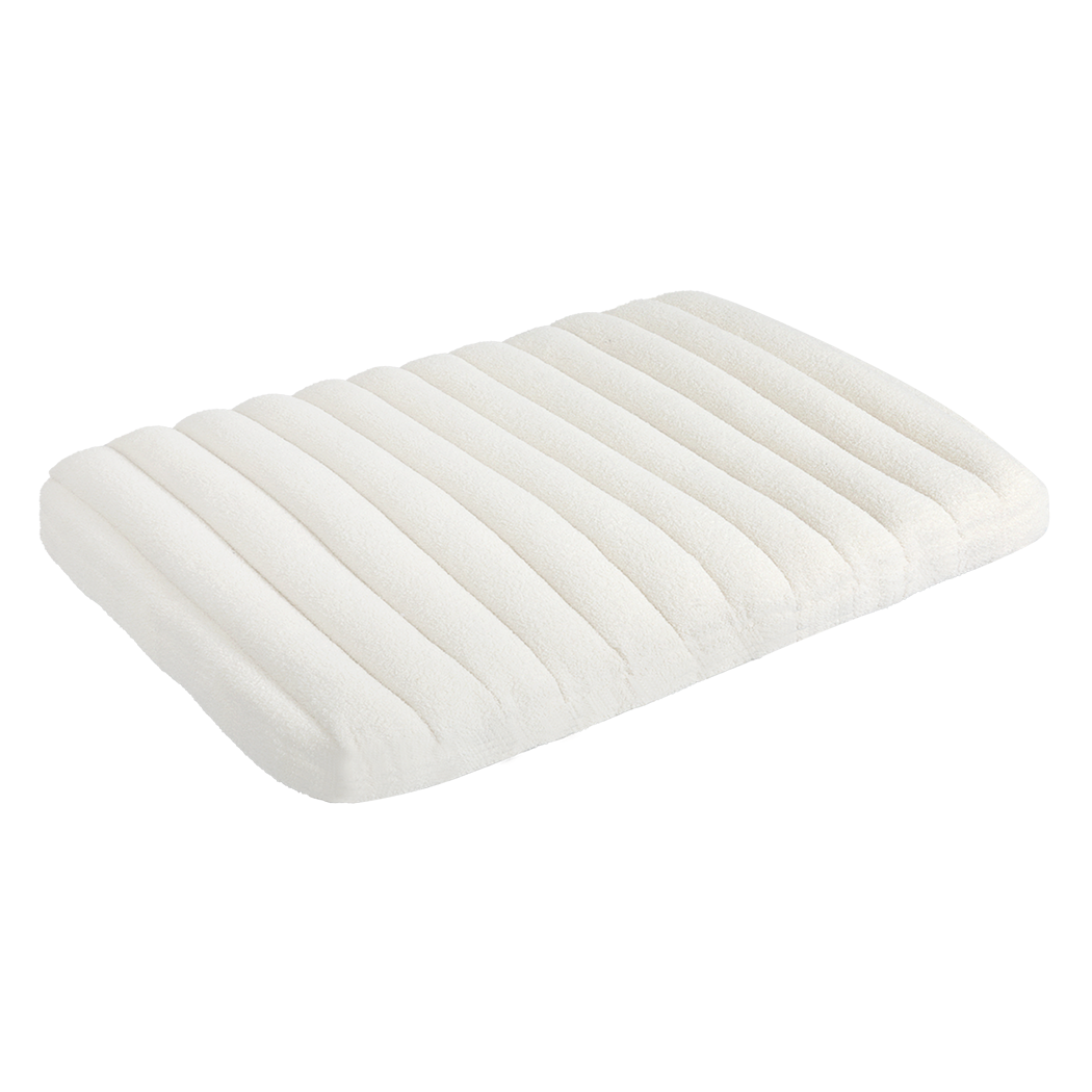 Pawz L Size Orthopedic Dog Bed with Sherpa Plush Removable Cover in White-1919892816591458312
