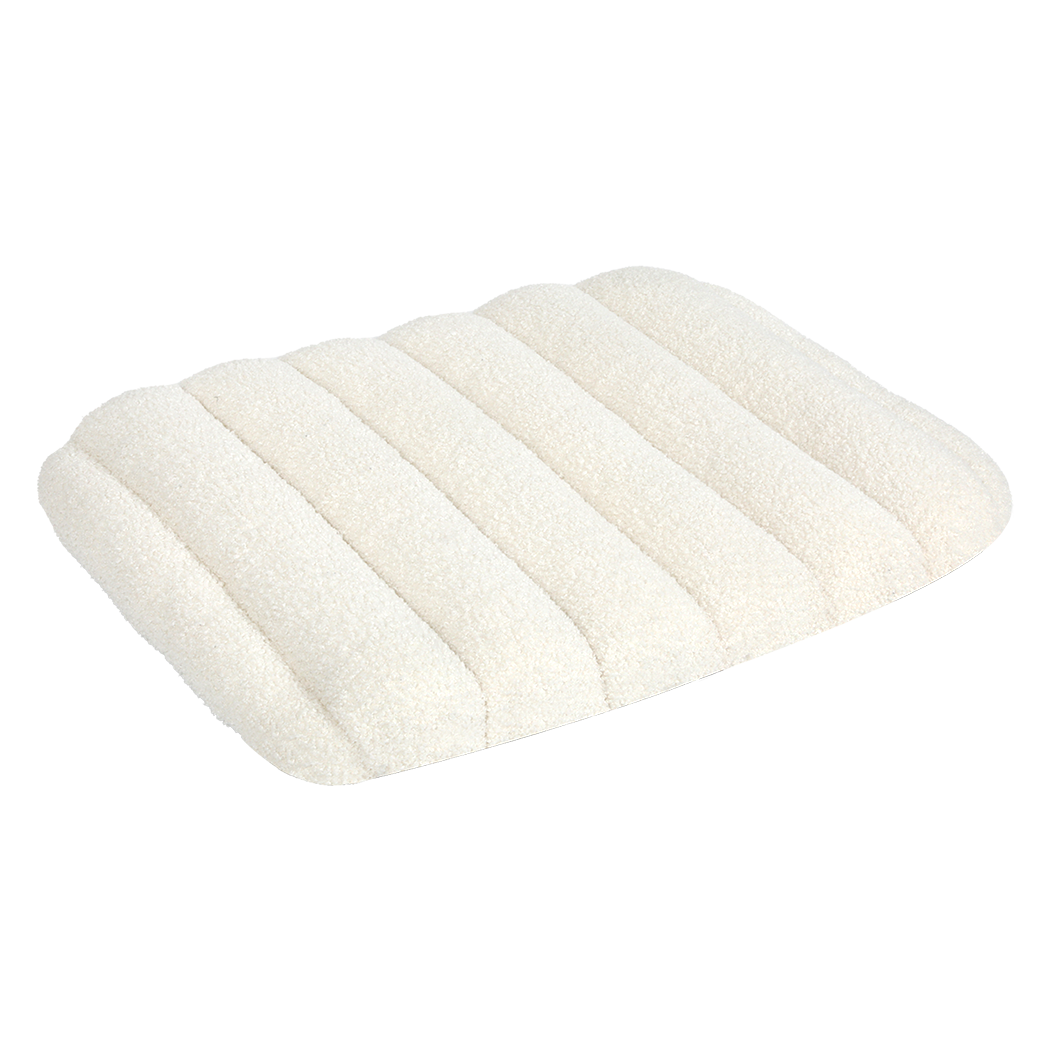 Pawz S Size Orthopedic Dog Bed with Sherpa Plush Removable Cover in White-1919892817208021000