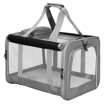 Pawz 3 in 1 Pet Soft Crate Dog Cat Carrier XL Size Grey-1910112289424543752