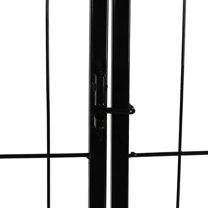 PaWz 8 Panel Pet Dog Playpen Puppy Exercise Black 24 inch-1910113001554448387