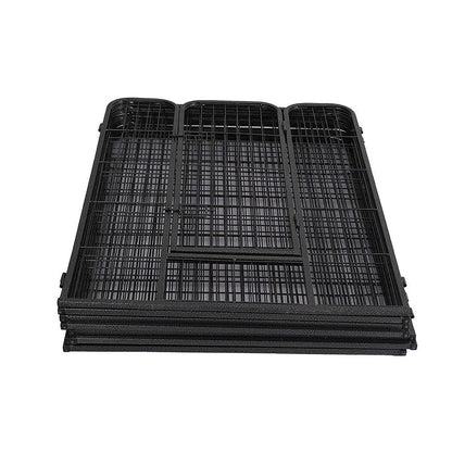 PaWz 8 Panel Pet Dog Playpen Puppy Exercise Black 24 inch-1910113001554448389