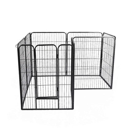 PaWz 8 Panel Pet Dog Playpen Puppy Exercise Black 4kg chicken-1910113003056009217