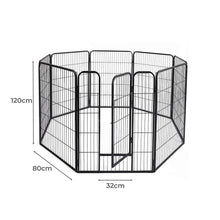 PaWz 8 Panel Pet Dog Playpen Puppy Exercise Black 4kg chicken-1910113003056009218