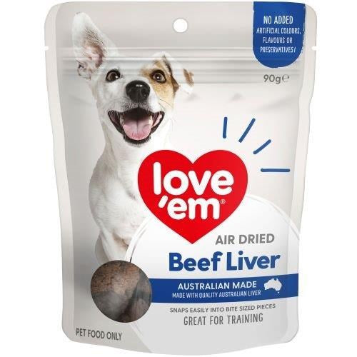 Love Em Air Dried Beef Liver 90gx6