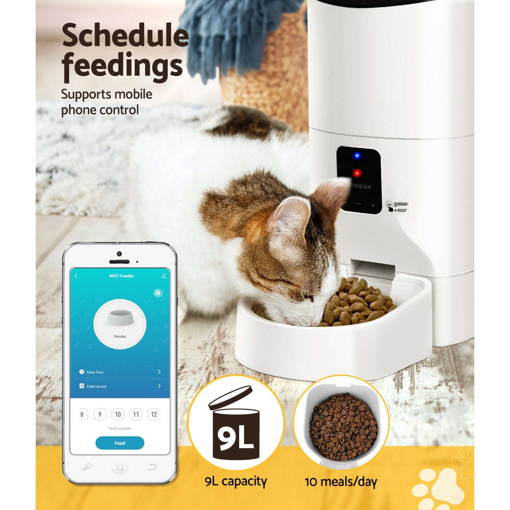 9L Smart Automatic Pet Feeder - WiFi & Voice Record Pet Savers