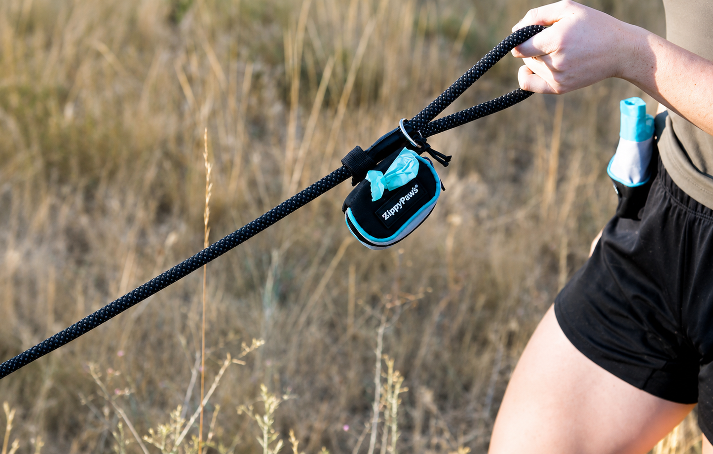 Zippy Paws Adventure Leash Dog Poop Bag Dispenser + BONUS Roll