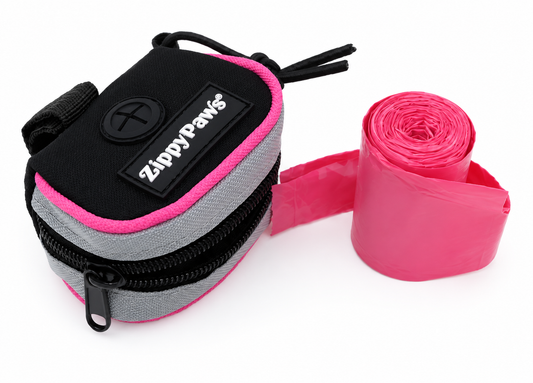 Zippy Paws Adventure Leash Dog Poop Bag Dispenser + BONUS Roll