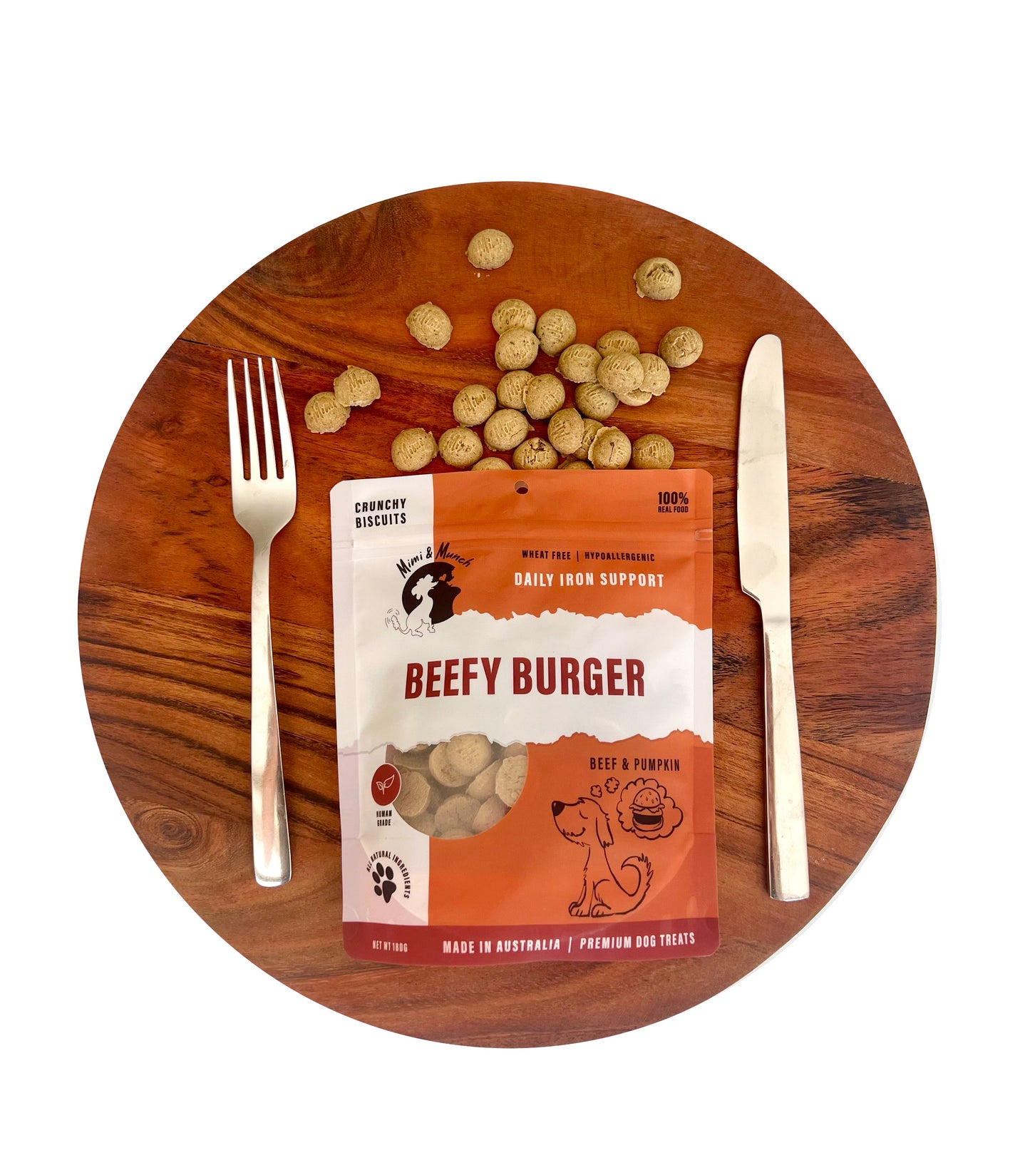Beefy Burger Natural Dog Treats
