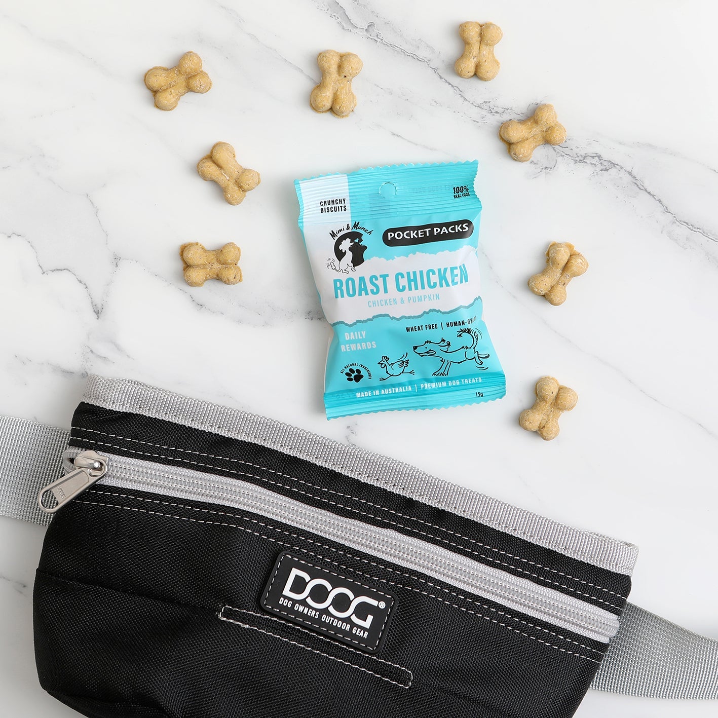 Roast Chicken Natural Dog Treats - Pocket Packs (5 Mini Packs)