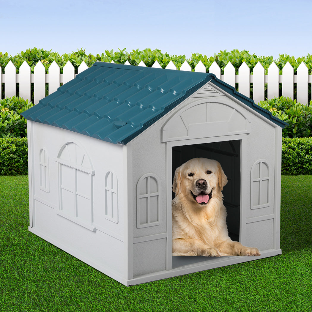PaWz Dog Kennel Outdoor Indoor Pet Plastic L Blue-1910112971229630470