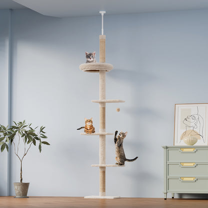Pawz Cat Tree Tower Scratching Post Scratcher 230-275cm-1919892816268496902