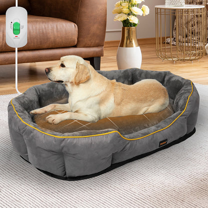 PaWz Electric Pet Heater Bed Heated XL Grey X-Large-1910112463777566726