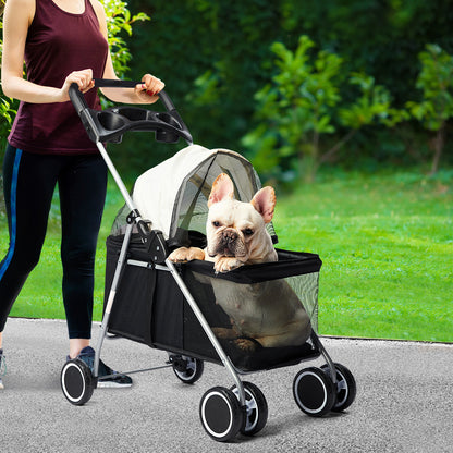 PaWz Large Pet Stroller Dog Cat Carrier Black-1910112545432276998