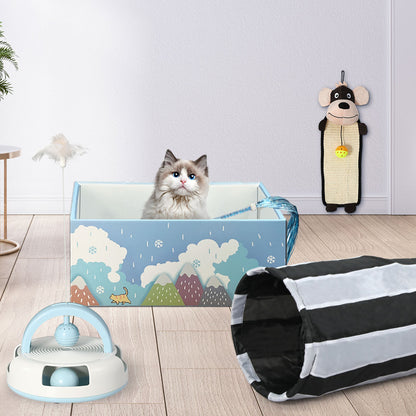 PaWz Interactive Pet Toy Set Cat Tunnel-1910112482467385349