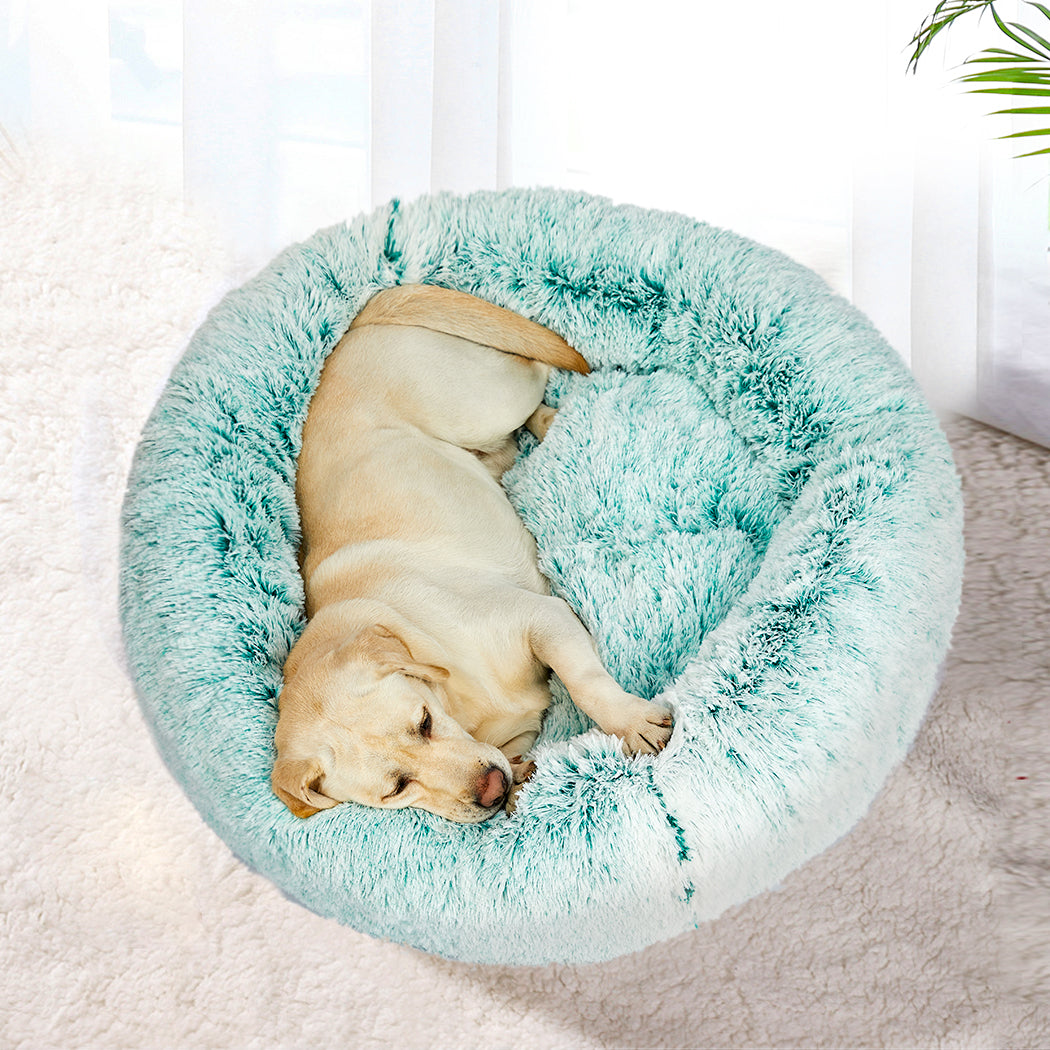 PaWz Pet Bed Cat Dog Donut Nest Calming XL Teal X-Large-1910112960433491974
