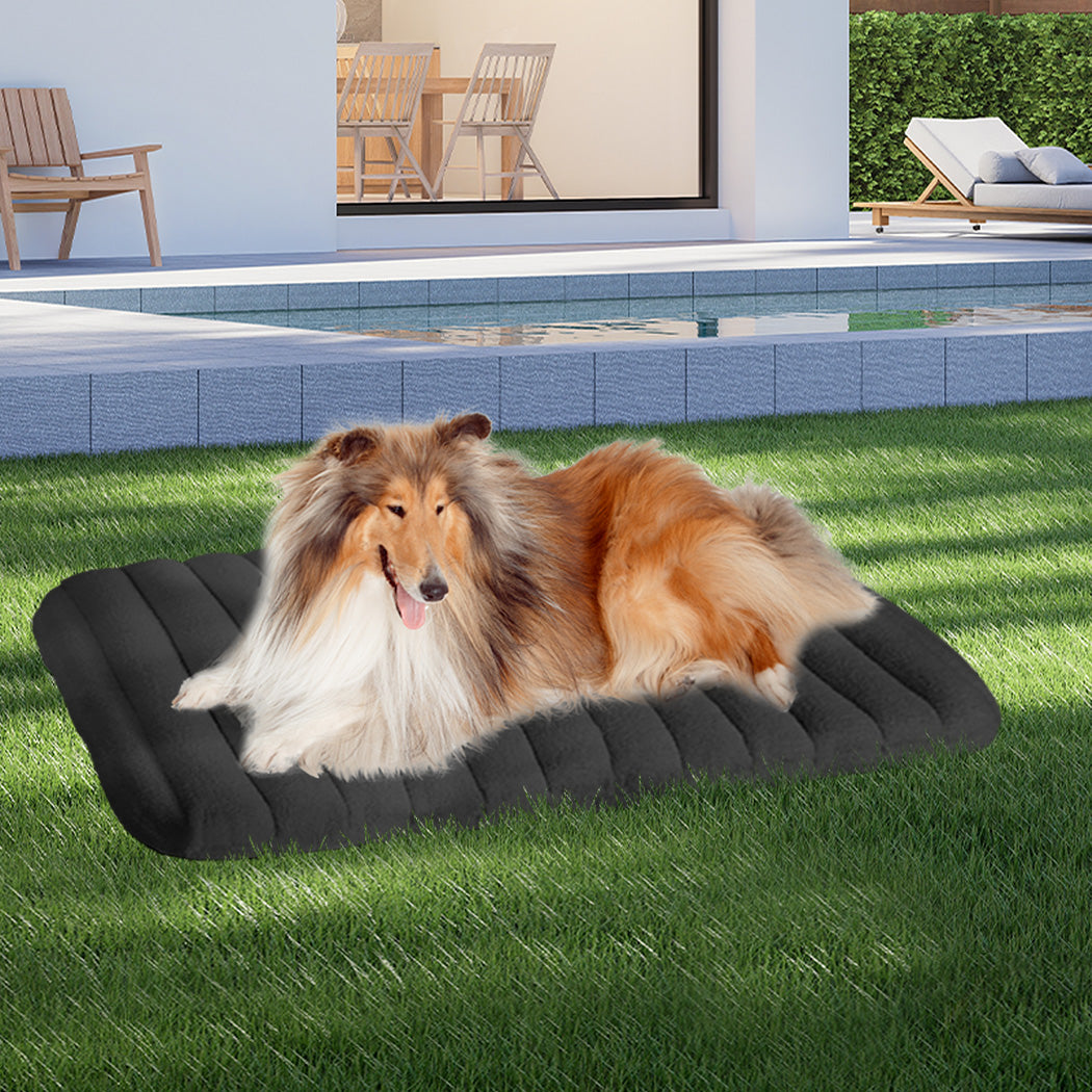 Pawz L Size Orthopedic Dog Bed with Sherpa Plush Removable Cover in Grey-1919892816419491847