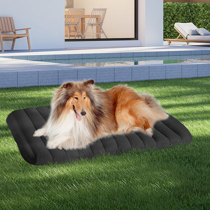 Pawz L Size Orthopedic Dog Bed with Sherpa Plush Removable Cover in Grey-1919892816419491847
