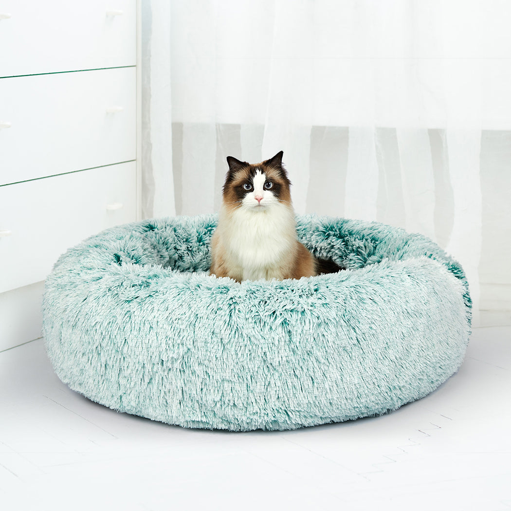 PaWz Pet Bed Cat Dog Donut Nest Calming XL Teal X-Large-1910112960433491975