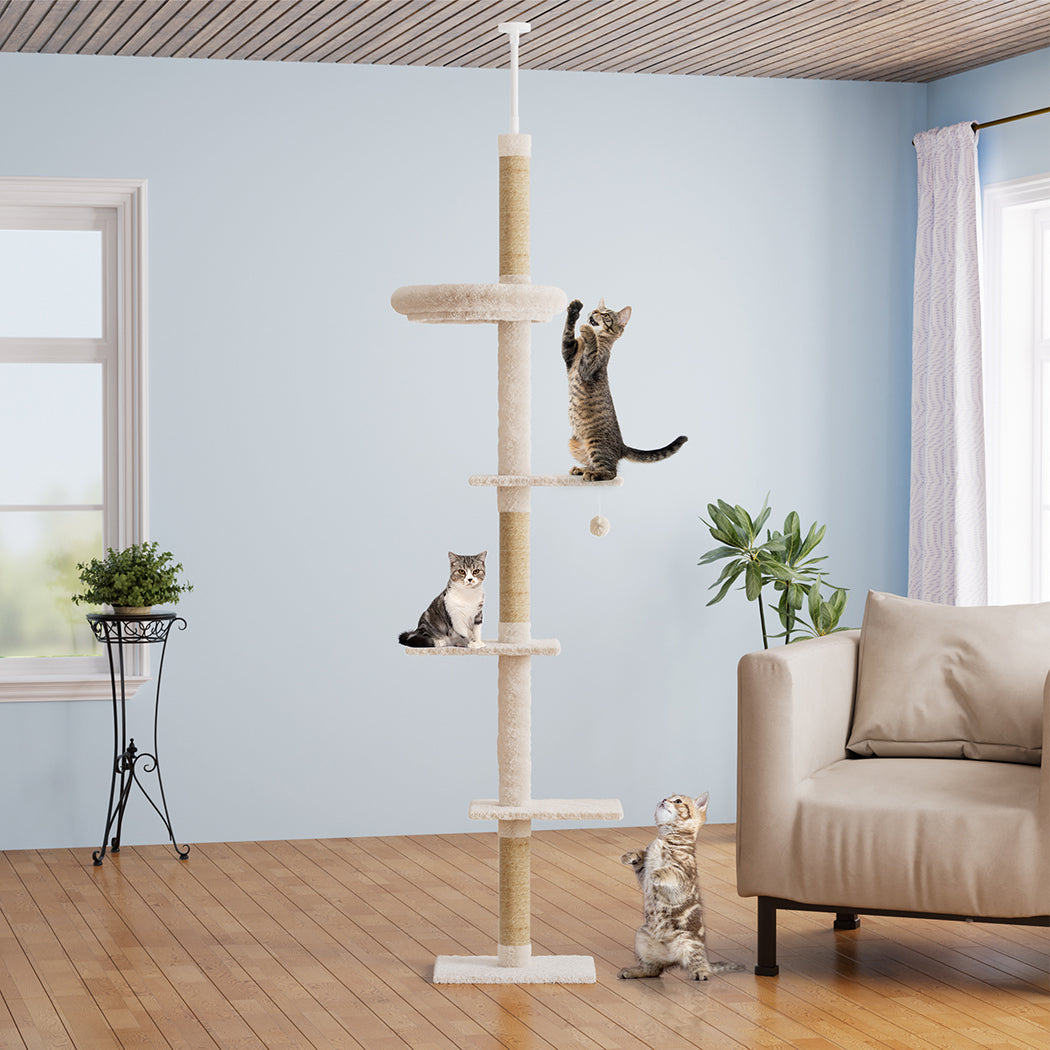 Pawz Cat Tree Tower Scratching Post Scratcher 230-275cm-1919892816268496903