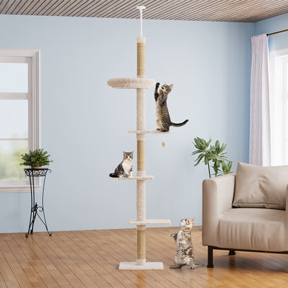 Pawz Cat Tree Tower Scratching Post Scratcher 230-275cm-1919892816268496903