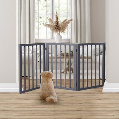 Wooden Pet Gate Dog Fence Retractable Grey 2000x 3MM-1910112967819661319