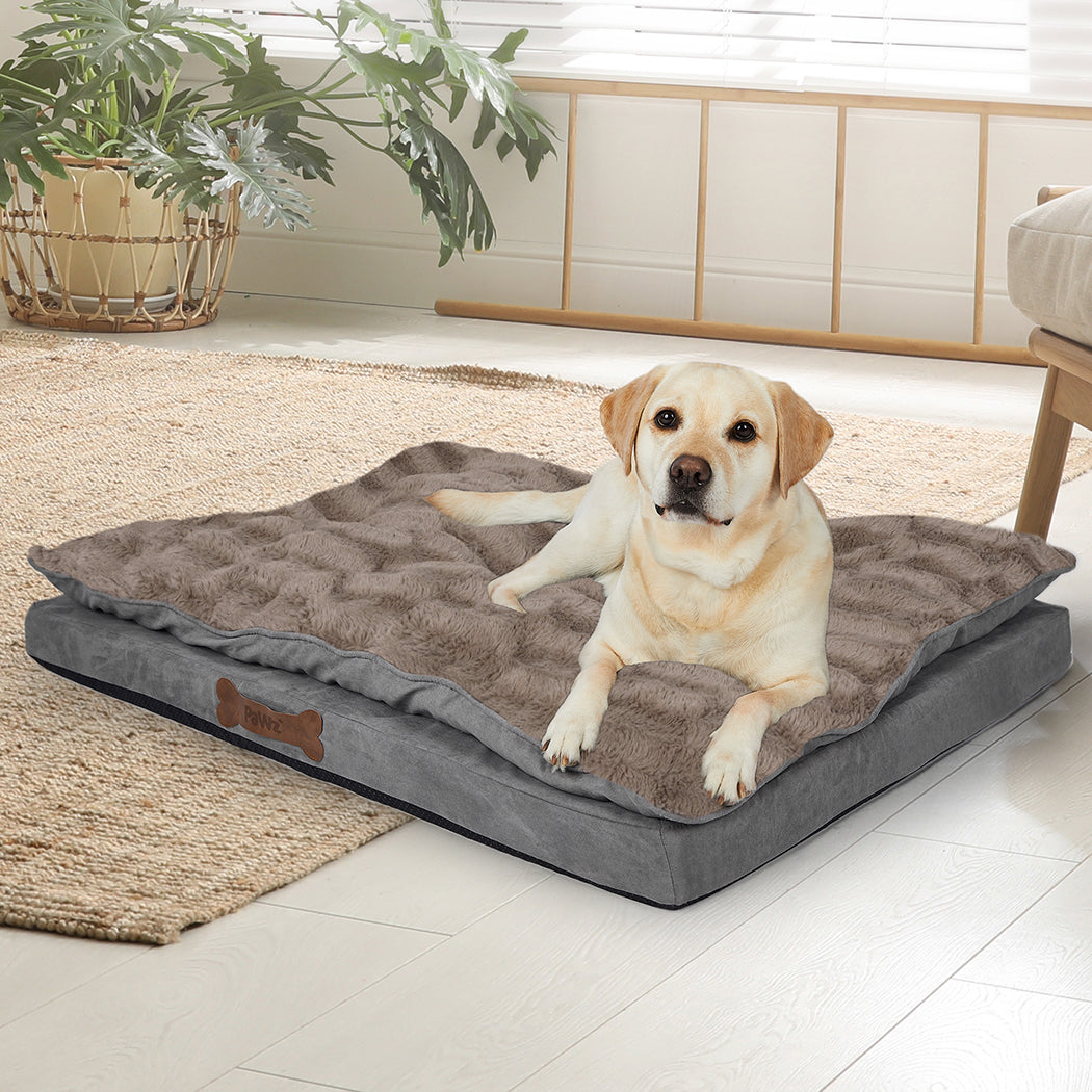PaWz Dog Calming Bed Pet Cat Removable S Khaki Small-1910112967060492295