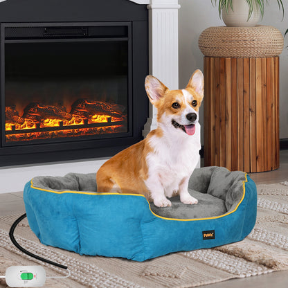 PaWz Electric Pet Heater Bed Heated S Blue Small-1910112463278444551