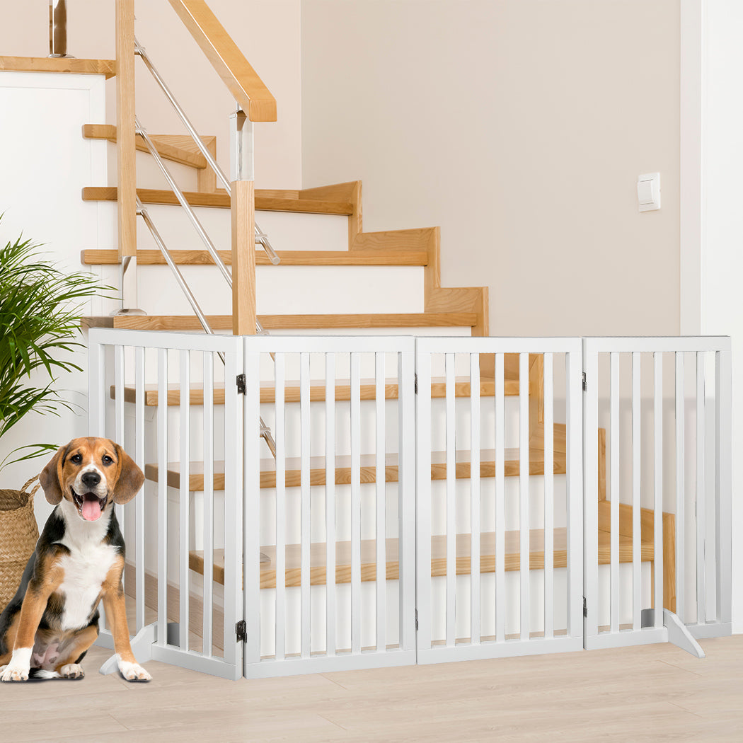 PaWz Wooden Pet Gate Dog Fence Safety White 800x 3MM-1910112968952123399