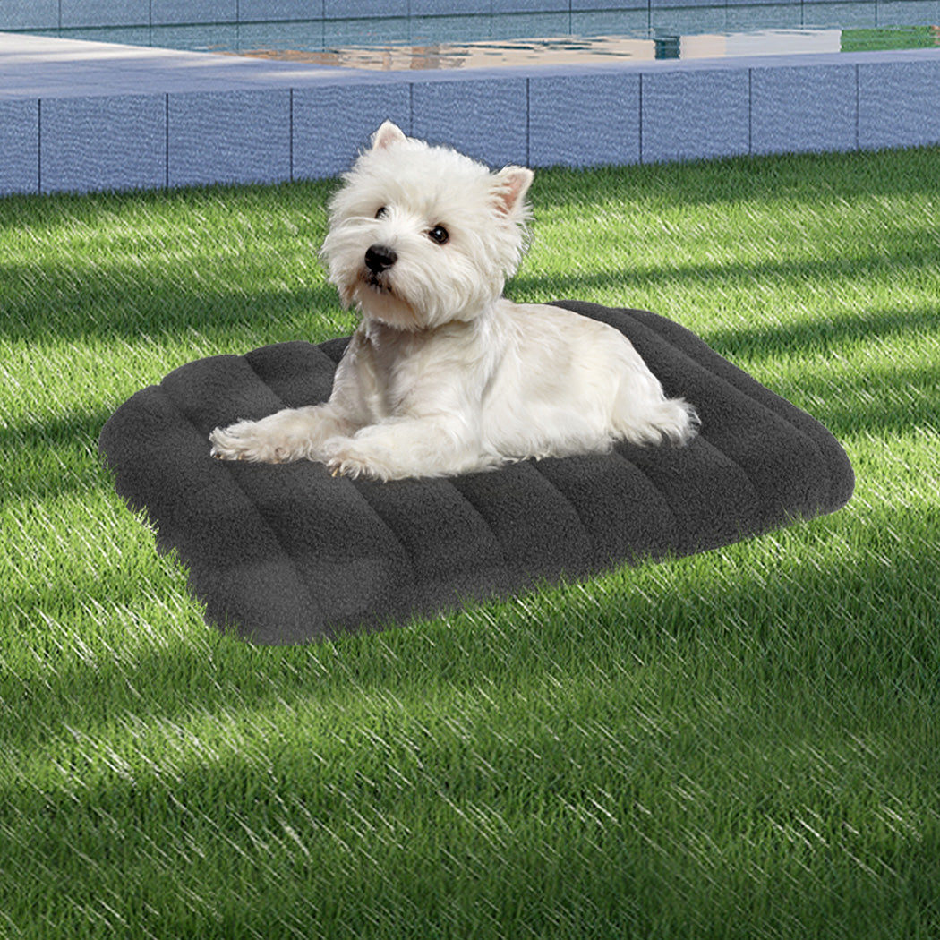 Pawz S Size Orthopedic Dog Bed with Sherpa Plush Removable Cover in Grey-1919892817057026055