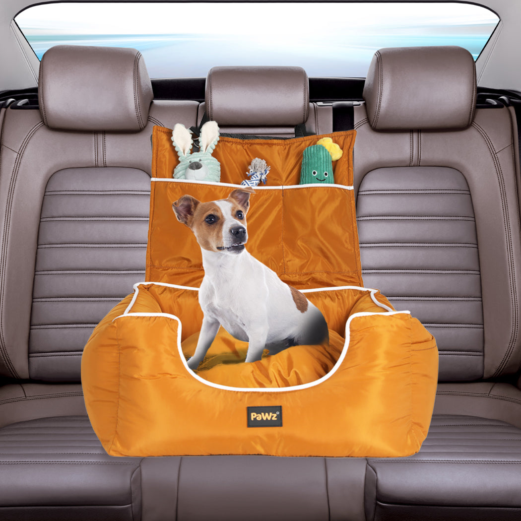 PaWz Pet Car Seat Travel Safety Carrier Orange-1910112480844189702
