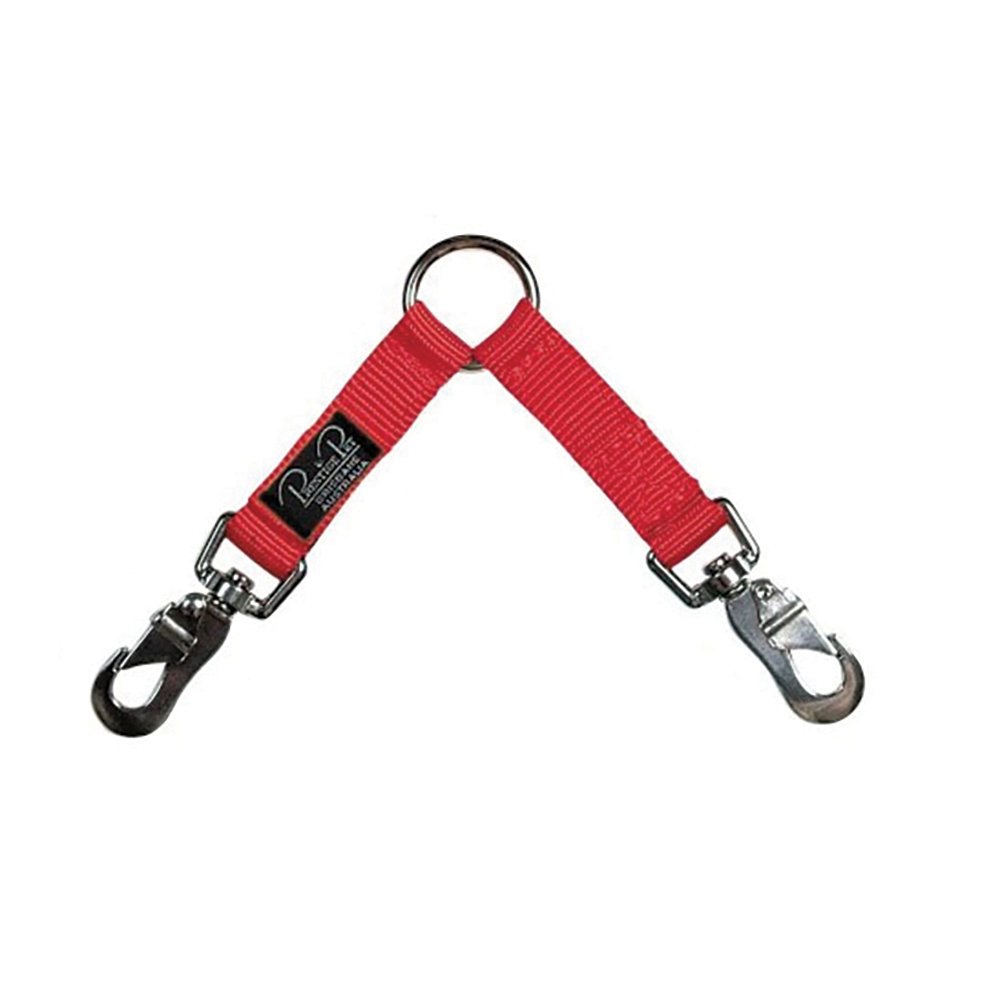 Prestige Two-Dog Coupler 3/4" x 48" Red - Durable Nylon Design