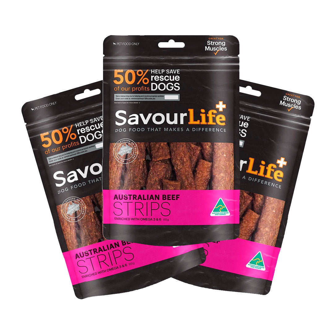 Savour Life Beef Strips 165g each | Bundle Deal 3 Packs