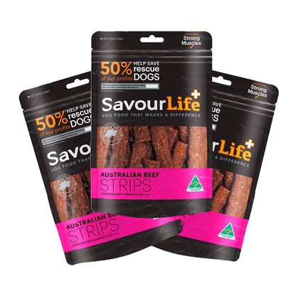Savour Life Beef Strips 165g each | Bundle Deal 3 Packs
