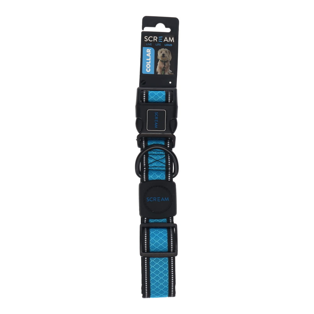 Scream Reflective Adjustable Collar - Loud Blue 2.5x35-51cm (M)
