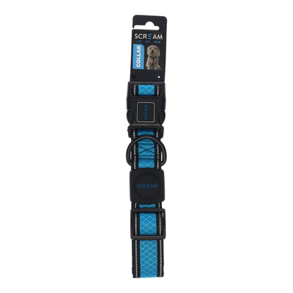 Scream Reflective Adjustable Collar - Loud Blue 2.5x35-51cm (M)