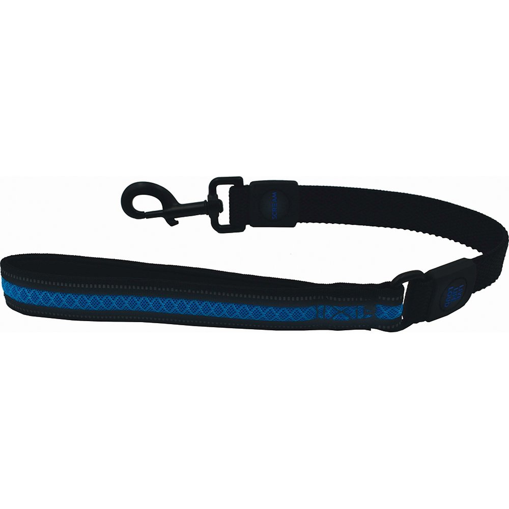 Scream Reflective Bungee Leash with Padded Handle - Loud Blue 2.5x55cm